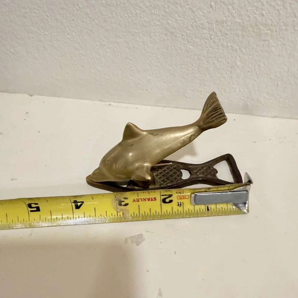 Vintage Solid Brass Fish Bottle Opener‎ | Nautical Barware Decor